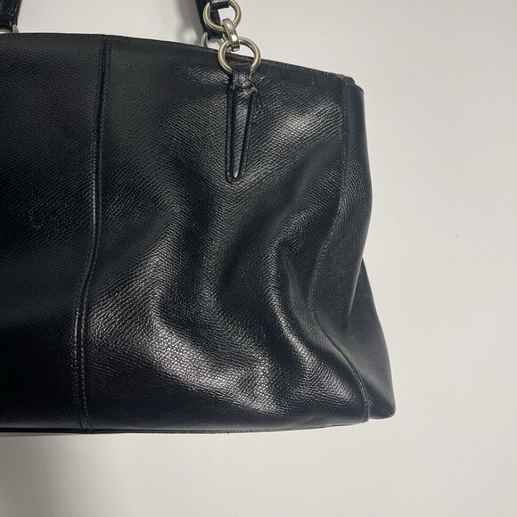 COACH F57520 SMALL BAG CHRISTIE CARRYALL IN CROSSGRAIN LEATHER BLACK - Picture 8 of 16